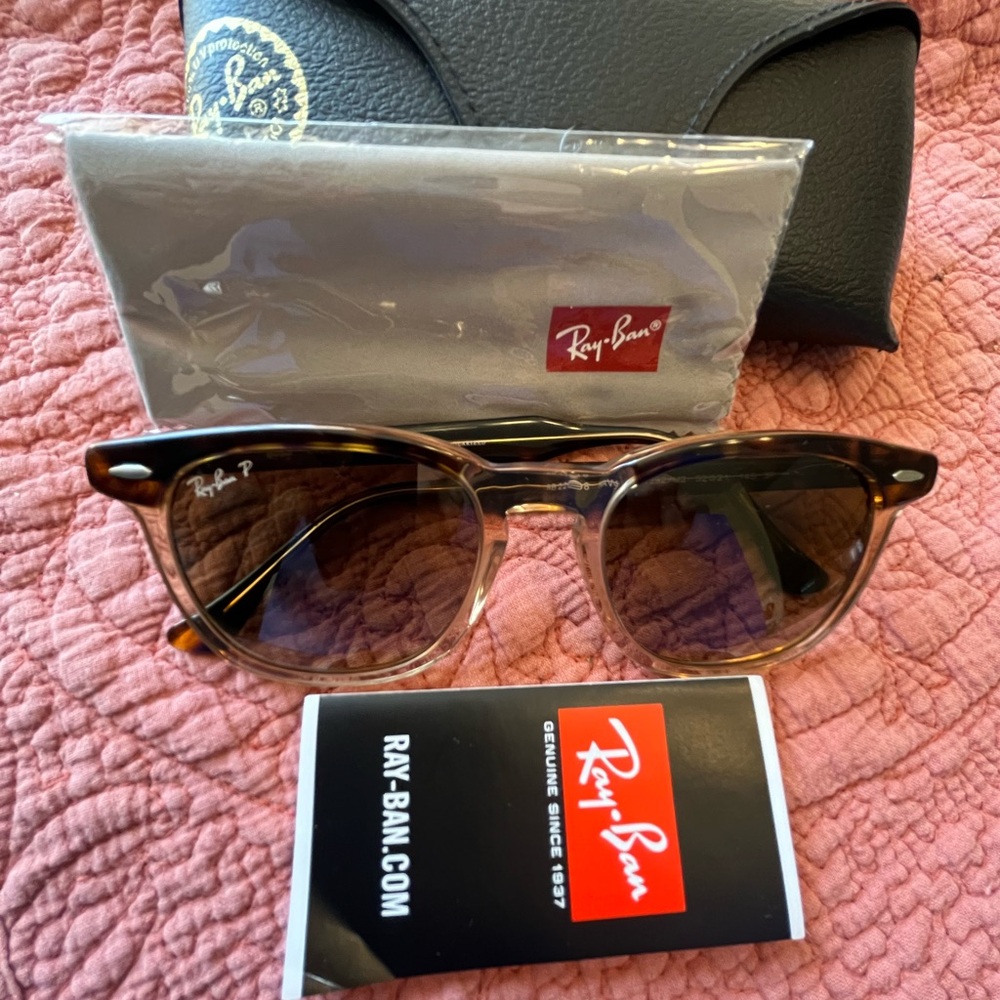 Rayban polarized Hawkeye brown tortoise sunglasses